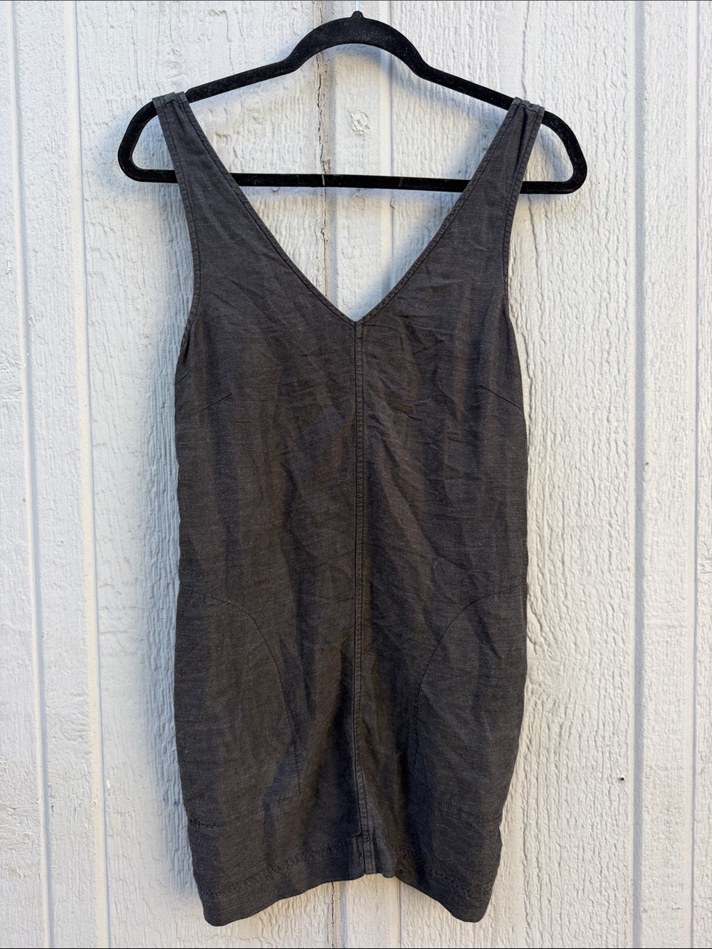 Aritzia Wilfred Simple V-Neck Black Mini Dress Size: XS